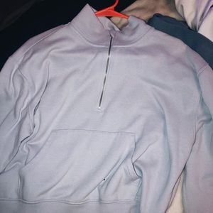 🌟baby blue cropped quarter zip🌟